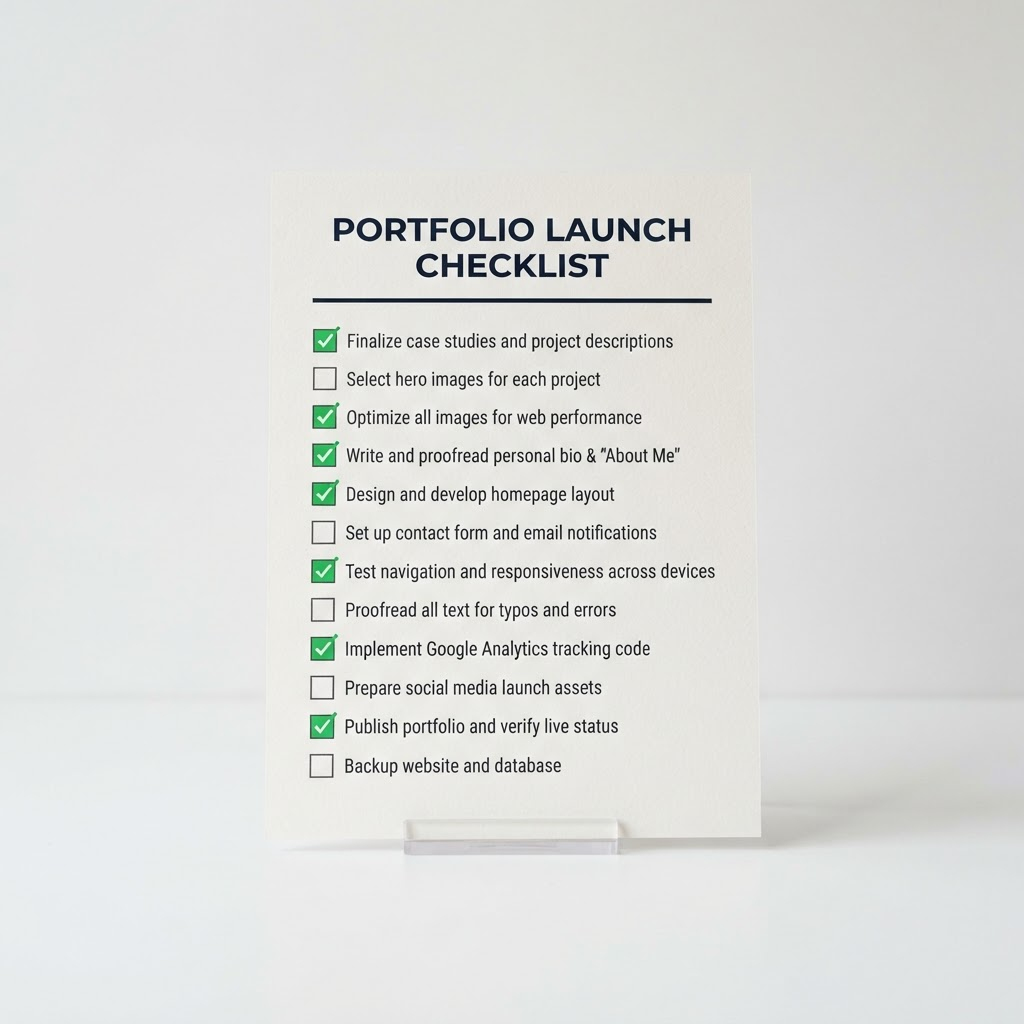 Portfolio Launch Checklist cover
